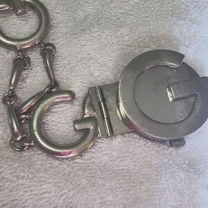 1970's VINTAGE GUCCI SILVER CHAIN METAL LINK BELT